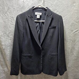 Calvin Klein Women's One-Button Blazer – Black – Size 6P – Gently Used